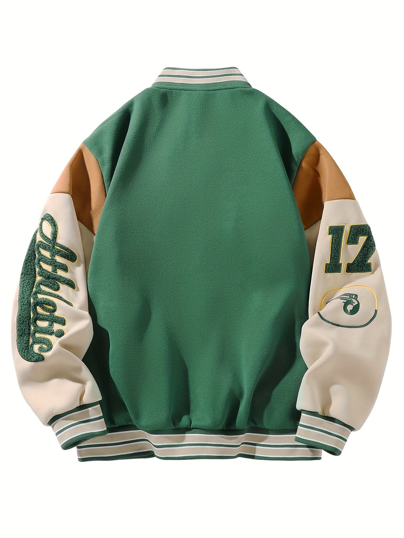 Estilo que fala por você – Jaqueta de Beisebol Masculina com Bordado Premium