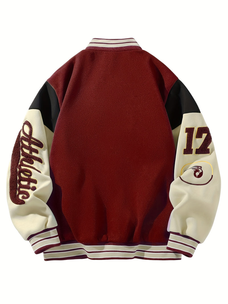 Estilo que fala por você – Jaqueta de Beisebol Masculina com Bordado Premium