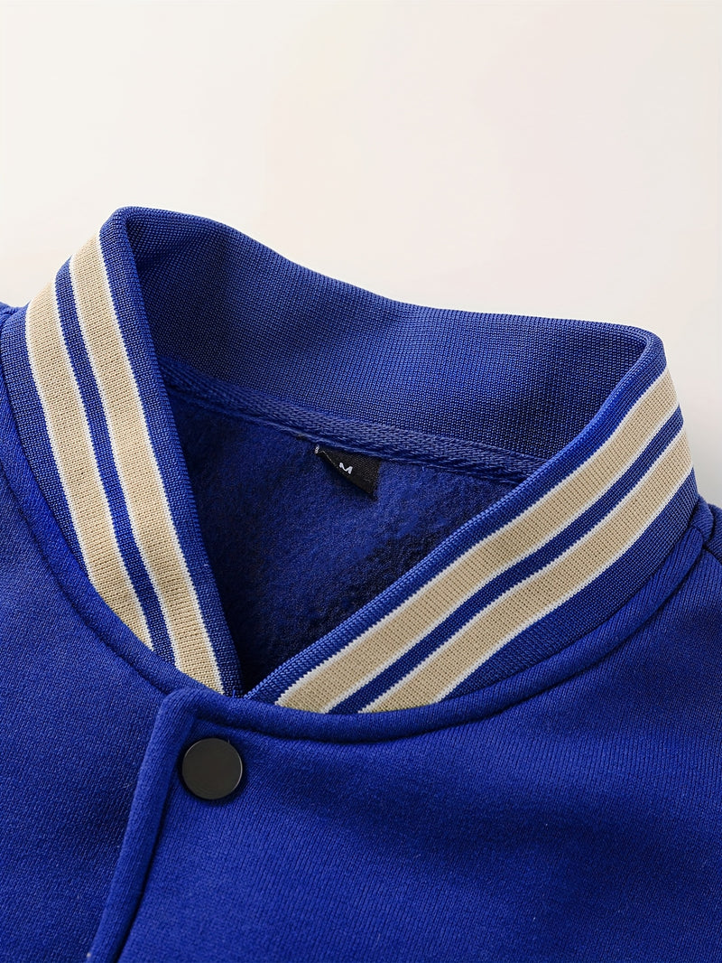 Estilo que fala por você – Jaqueta de Beisebol Masculina com Bordado Premium