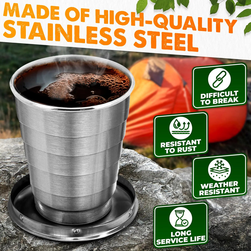 Copo Retrátil de Inox de 250 ml