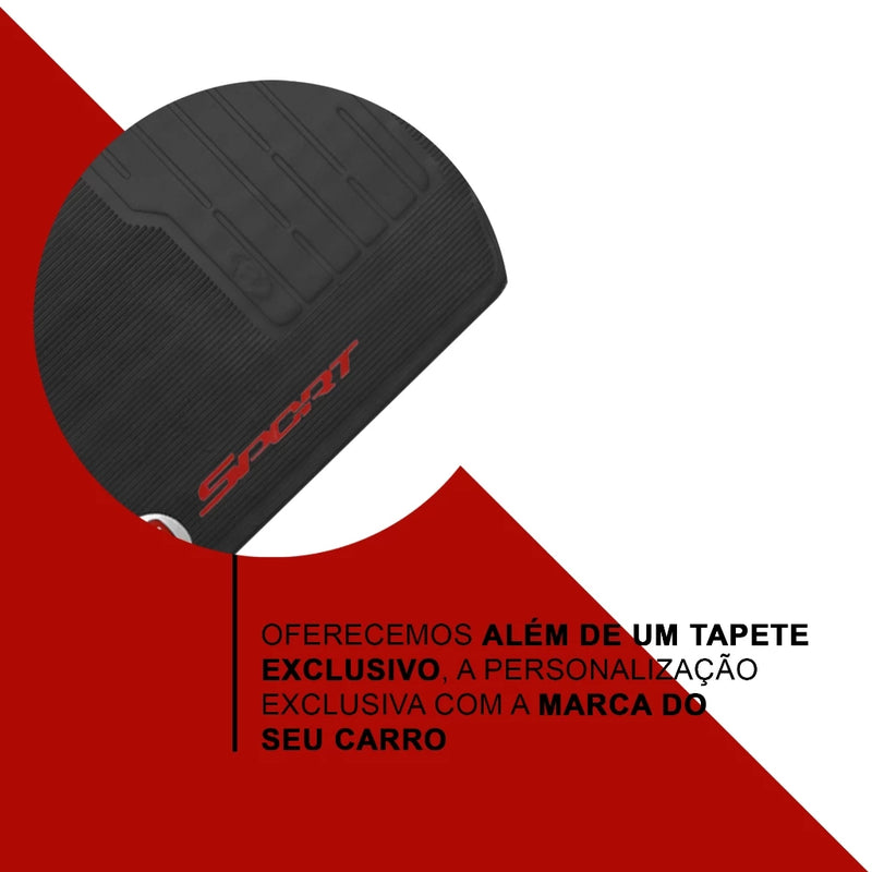 Kit Jogo Tapete Automotivo Carro Borracha Logo Fiat